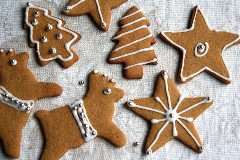 Whole wheat gingerbread cut out cookies