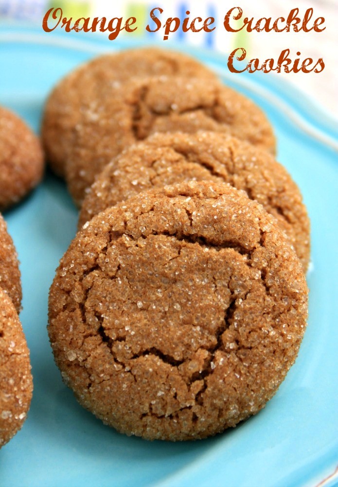 orange spice crackle cookies with a lovely crinkle top