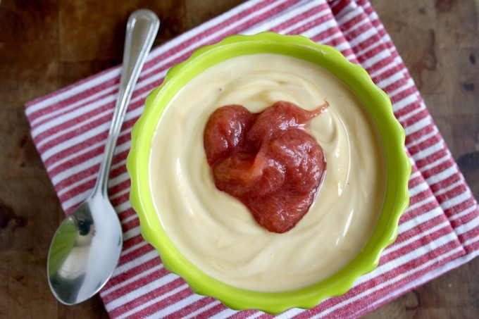 Molasses Kiss Greek Yogurt with Strawberry Rhubarb Compote