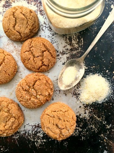 Bakery style molasses cookies are the easiest cookie recipe ever. You mix everything in a single pot and the dough requires no chilling. These gorgeous crinkle cookies travel well so make great lunch box cookies. And it's the perfect recipe for kids to bake on their own.